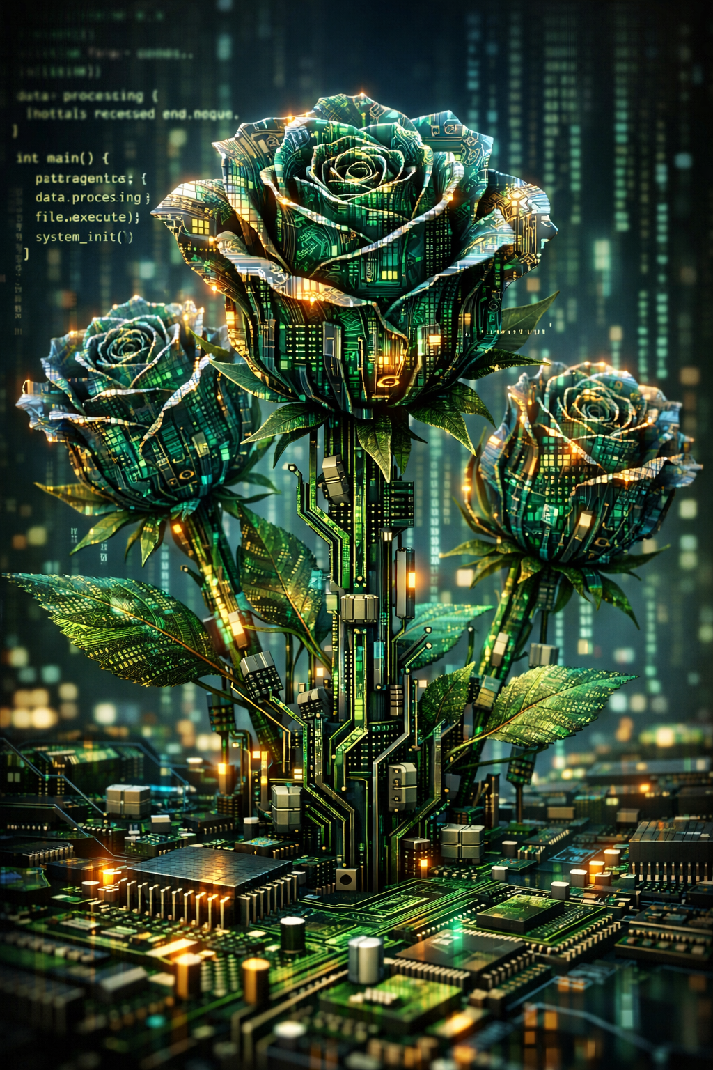 Cyber-Rose - KI-generiert